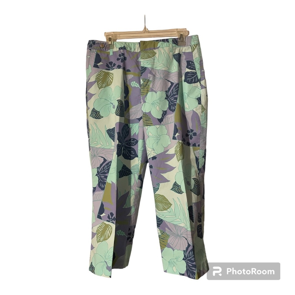 Caribbean Joe Golf & Leisure size 12 tropical cropped pants - beautiful colors